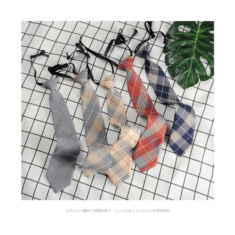 Small Tie Male and Female Students College Style Lazy Plaid Harajuku Trend Japanese JK Uniform