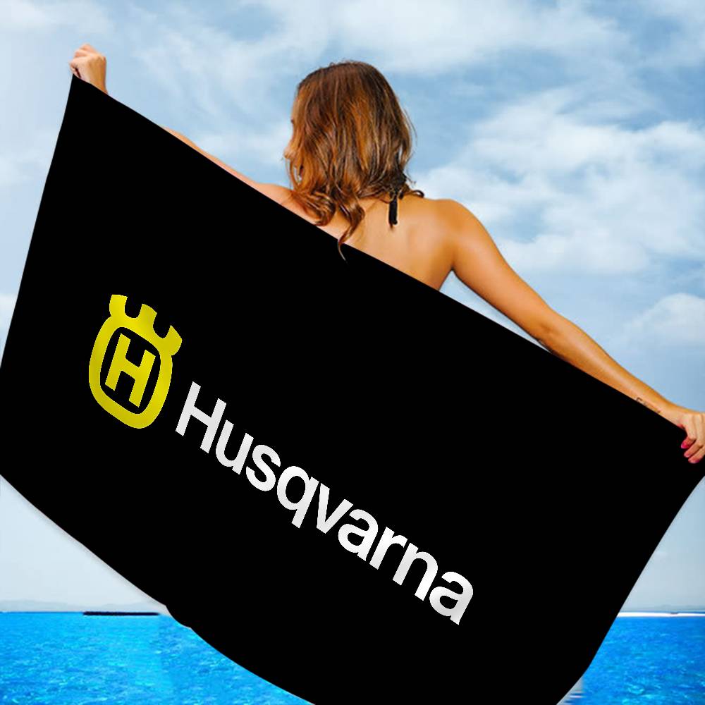 H-Husqvarna Логотип Аниме Пляжное Полотенце для Купания Мягкое Впитывающее Салфетка Детские Подарки Для Детей Путешествия Кемпинг Спортзал