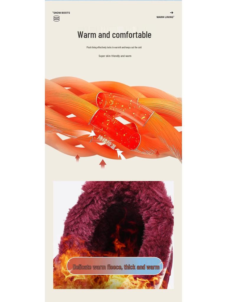 Зимние теплые высокие сноубутсы для детей - Модные и универсальные для использования на открытом воздухе