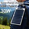 Солнечная панель 5 В USB Type-C Зарядка Портативный Гибкий Комплект Легкий Мини-система Для Телефонов Автомобиль Кемпинг Пеший туризм Пауэрбанки IP65