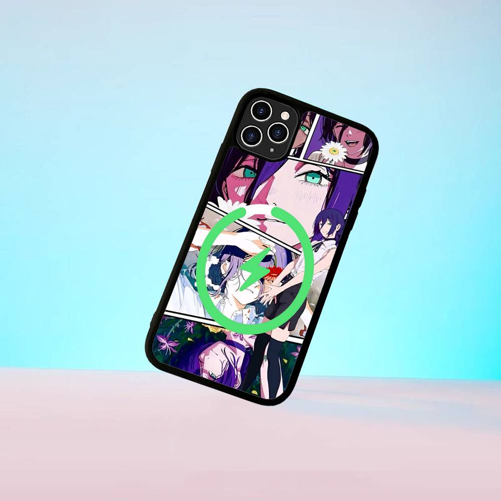 Аниме C-Человек-бензопила Магнитный матовый чехол для телефона Для IPhone 16 17 15 14 13 12 11 Для Magsafe Беспроводная зарядка Чехол
