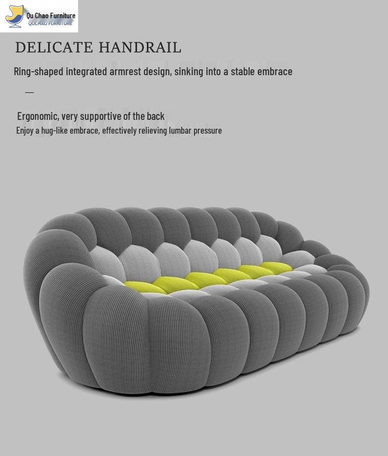 Roche Bobois Italian Modern Bubble Sofa - Light Luxury Irregular Shape for Small Apartment Living Room