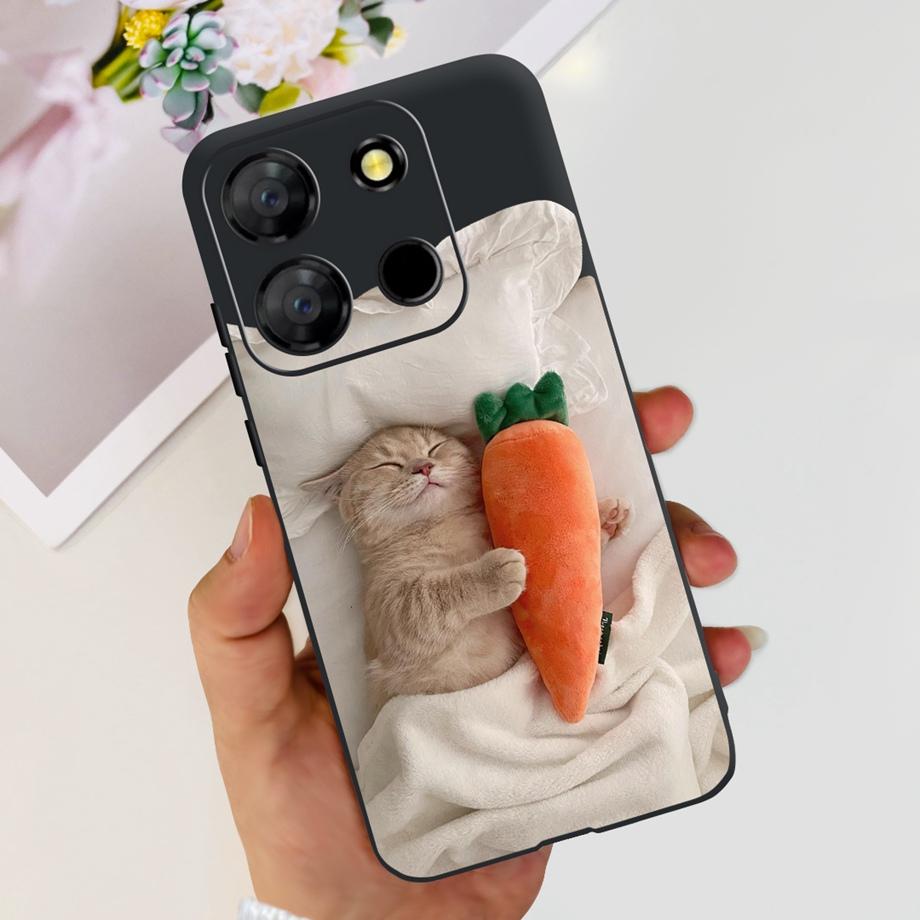 Для телефона Itel A60 A70 A27 A48 Чехол Задняя крышка Матовый Тонкий Мягкий ТПУ Силиконовый Бампер Детская Мода Мультяшный Узор Fundas ITELA60s