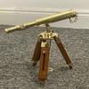 Handmade 25.4 Cm Brass Telescope Working Spyglass With Tripod Stand
