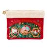 Flat Pouch Featuring Sanrio Ages 3 and 389081 (Christmas) Characters, Up,