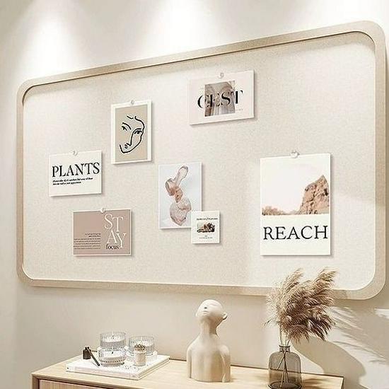Felt Board Picture Frame & Message Board Combo for Living Room Decor