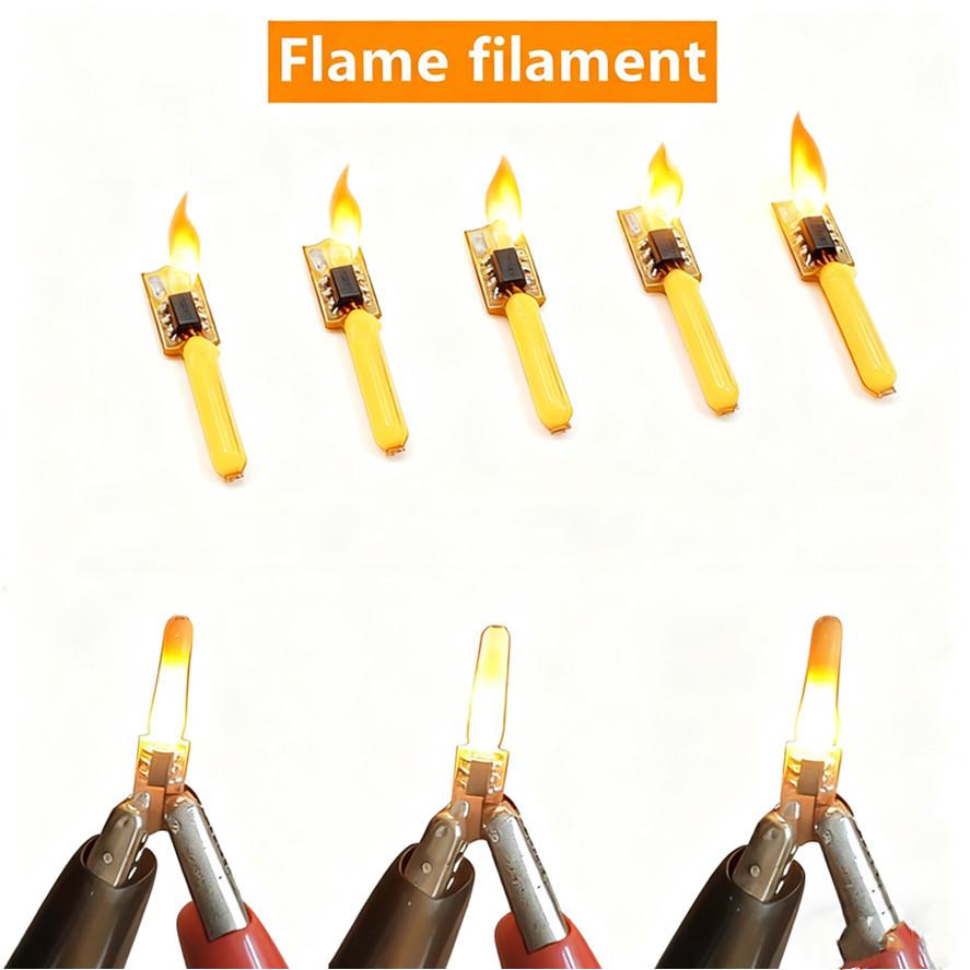 1-10 шт. Светодиодные свечи с эффектом пламени 1800K Лампа Эдисона DC 3V Светодиодная нить COB Диод Декор для праздничной вечеринки Лампочка Аксессуары