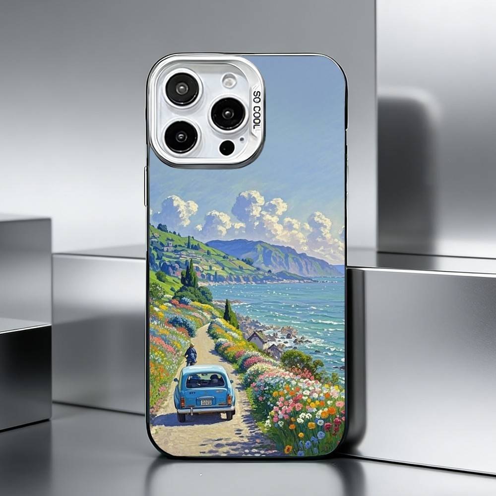 C-Cars and Distances   Phone Case For iPhone 17,16,15,14,13,12,11 Plus,Pro Max,XS,Colored silver phone case