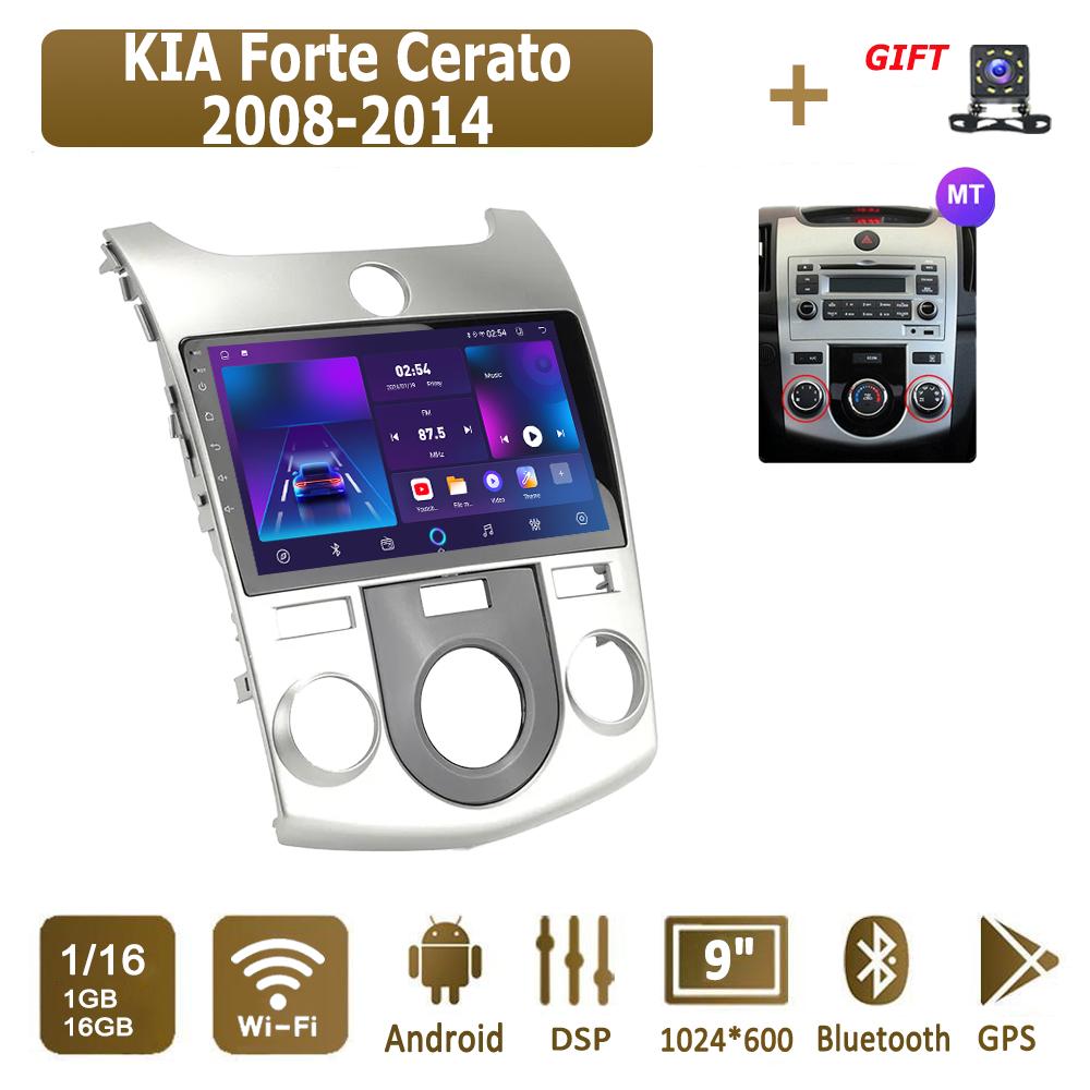 Android Carplay автомобильное радио для KIA Forte Cerato 2008-2014 мультимедийный проигрыватель головное устройство стерео GPS навигация BT WIFI 4+64 ГБ