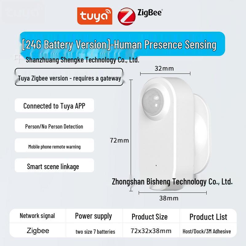 Tuya Smart 5,8 ГГц WiFi Датчик движения Радар для обнаружения человека в реальном времени