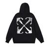 1083 Off-White 2025 Autumn/Winter New OW Retro Arrow Pattern Printed Men's and Women's Hoodie Sweatshirt