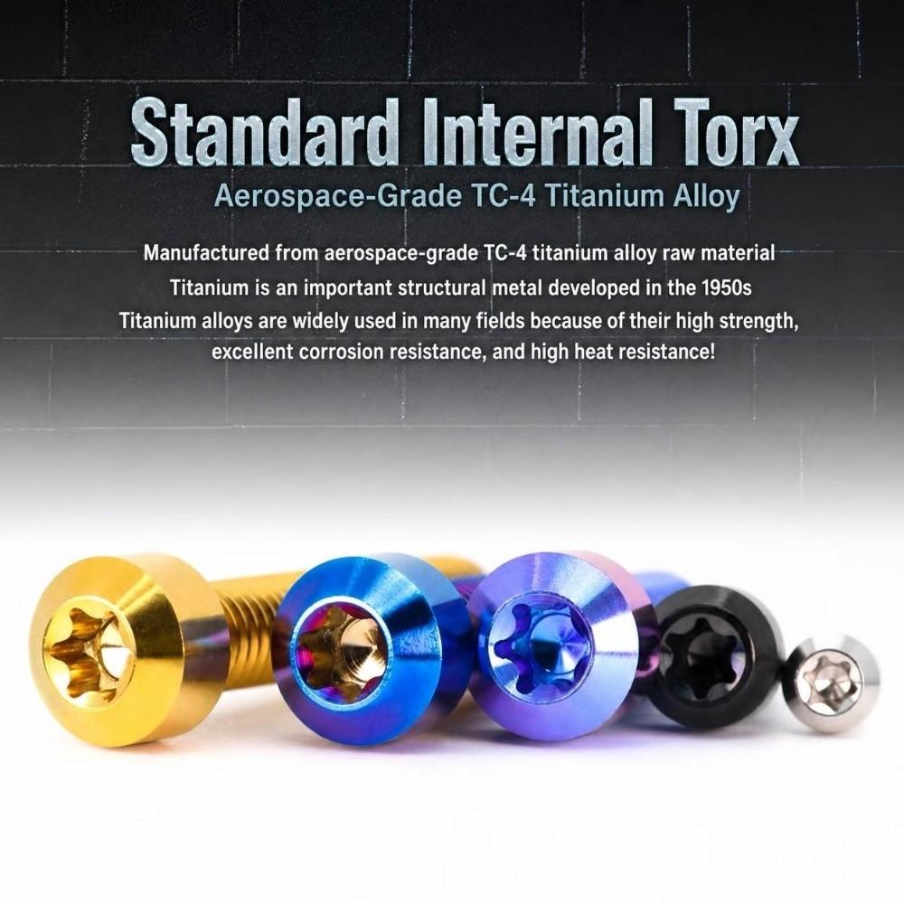 M6 Titanium Screw Torx Drive Socket Cap Screw Durable Fastener Screw Motorcycle Upgrade
