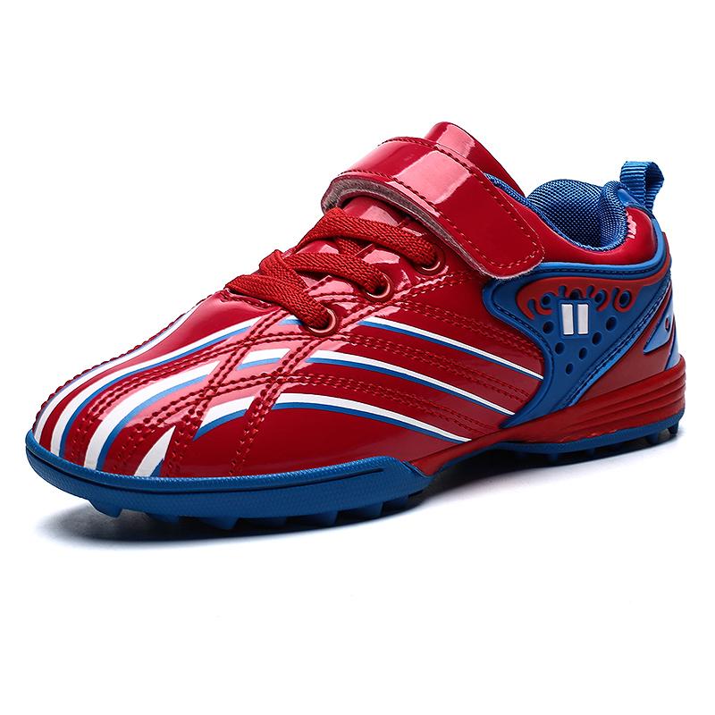 Высококачественные золотые детские футбольные бутсы с низкой липучкой для футзала для детей, легкие нескользящие футбольные тренировочные кроссовки для мальчиков