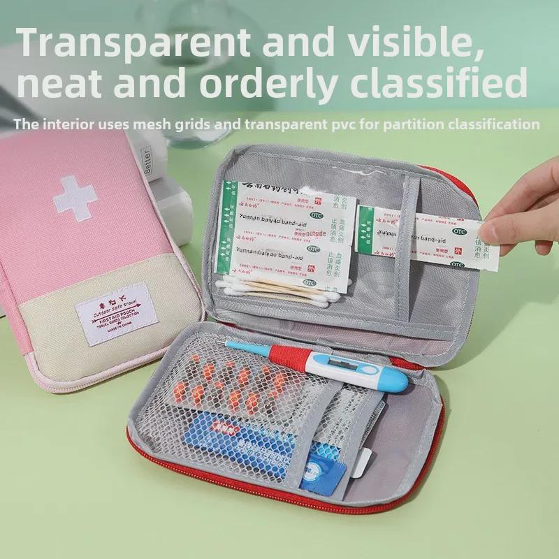 Корейская дорожная портативная сумка для хранения лекарств и предметов первой необходимости