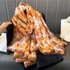 Lijin Satin Scarf Female Shawl Thin New Printing Spring and Summer Yangqi Fashion Shawl Hitchhiking Long Silk Scarf Scarf Scarf