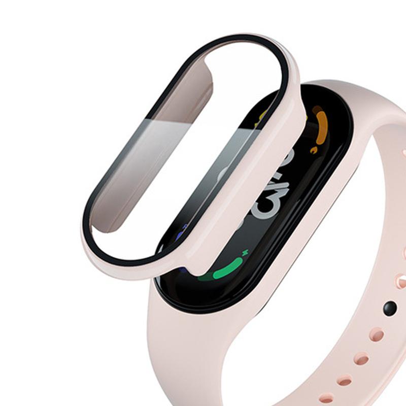 Чехол+стекло Для Xiaomi Mi Band 9 8 7 6 Аксессуары Чехол+Пленка Защитный чехол полного покрытия Miband 7 5 4 3 защитное стекло для экрана