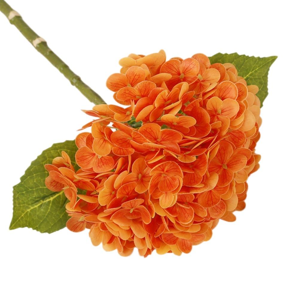 Hydrangea Macrophylla Artificial Hydrangea Flower Green Leaf Real Touch Simulation Colorful Hydrangea Handmade Luxury