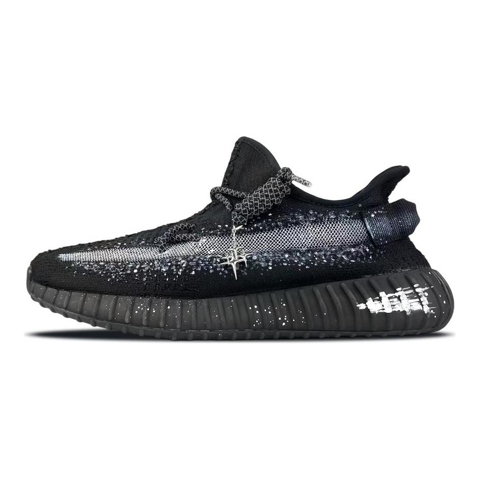 adidas Оригинальные Yeezy Boost 350 V2 Низкие Повседневные Кроссовки Унисекс Черно-Белые HQ4540(Команда373-)