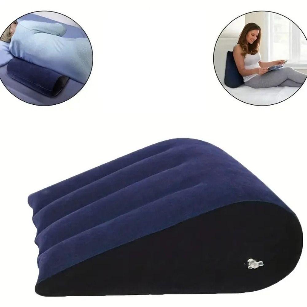 PVC Flocking Silicone Pillow Triangle Cylinder Wedge Inflatable Pillow New Magic Cushion  Home