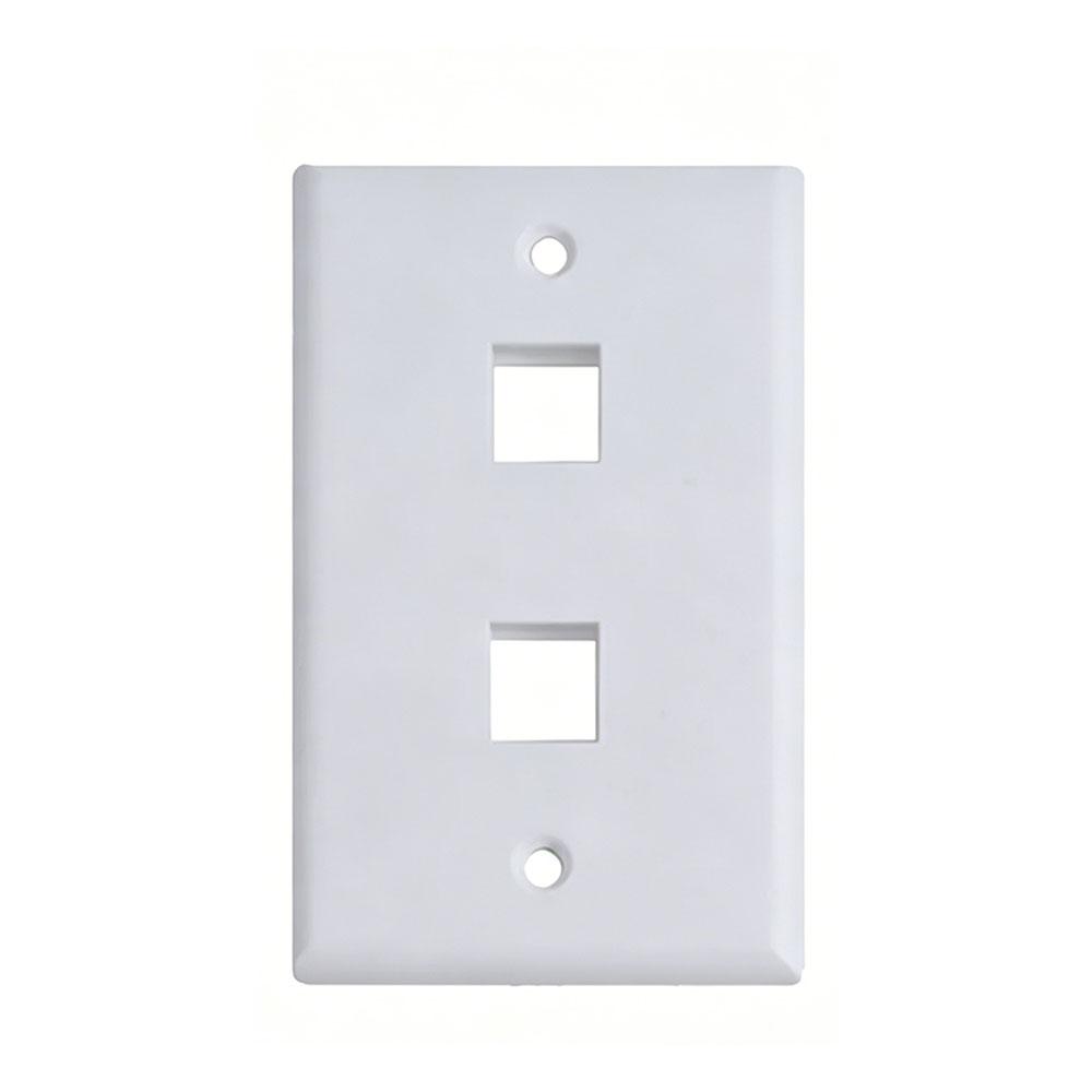 USA Standard Low Profile Ethernet Wall Plate 0/1/2/3/4/6 Port Single Gang RJ45 Keystone Jack Faceplate for Keystone Coupler 1PCS