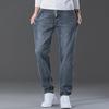 Мужские джинсы-стрейч в стиле ретро с эффектом потертости — повседневные прямые брюки для молодежи на весну