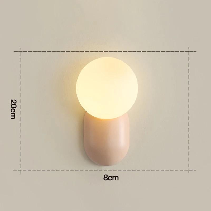Macaron LED Настенный светильник Спальня Гостиная Детская комната Ванная комната Прикроватное зеркало Декоративное освещение Светильники Настенные бра