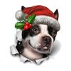 Toilet Lid Sticker Removable Christmas Strong Stickiness PVC Waterproof Funny Dog Decal Party Decoration