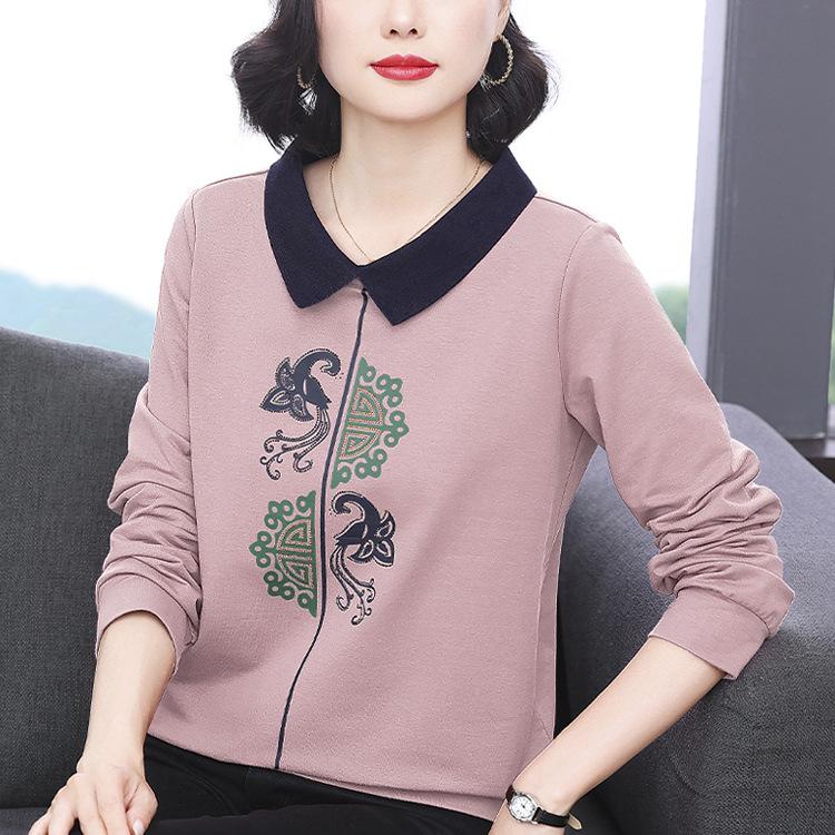 Новая весенняя женская толстовка с длинными рукавами, высококачественный принт, свободный и утягивающий повседневный топ для мам