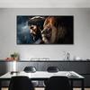 Бог Иисус Христос И Лицо Льва Настенное искусство Постеры Абстрактная Картина на Холсте Животные Картины Для Современного Украшения Гостиной