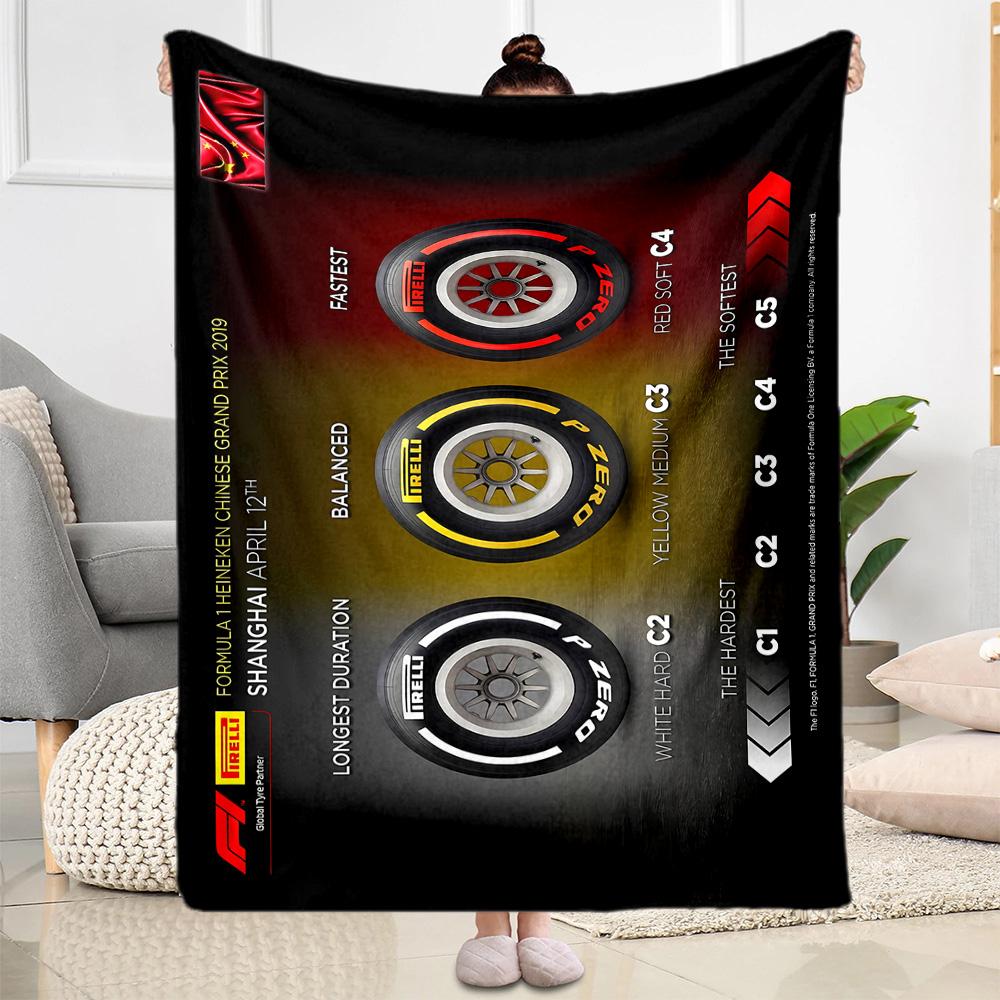 F1 Driver Number Chart Blanket Durable Comfort Great for Bedding Office Office Chair for All Seasons Warmthful Decor