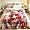 Fantasy Magic Theme Soft Blanket Personalized Custom Name Text Print Warm Blanket Home Sofa Bedroom Decor