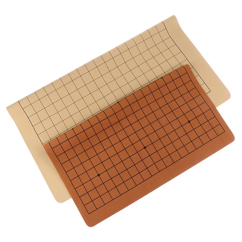 Инновационная складная односторонняя 19-линейная стандартная международная шахматная доска из искусственной кожи для игры в го для фигур размером 2,2 см