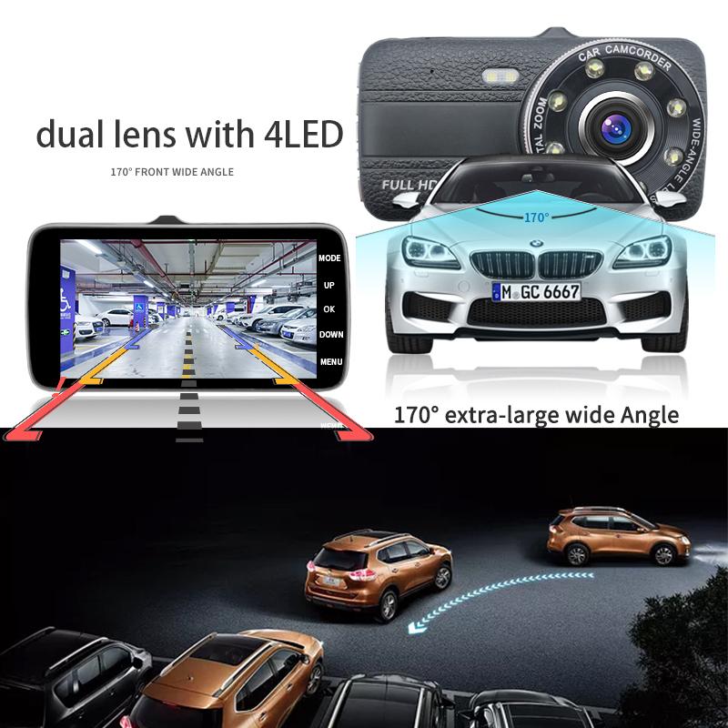 Автомобильный видеорегистратор HD 1080P Dash Cam Камера заднего вида для автомобиля Drive Video Recorder Black Box Night Vision Auto Dashcam Автомобильные аксессуары