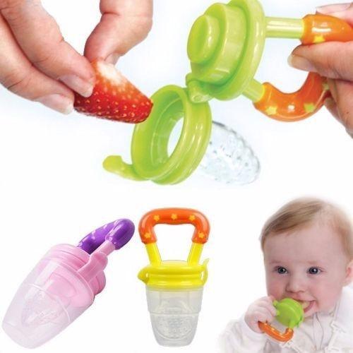 Baby Silicone Fresh Food Feeder Fruit Safe Nipple Teether Bite Bag