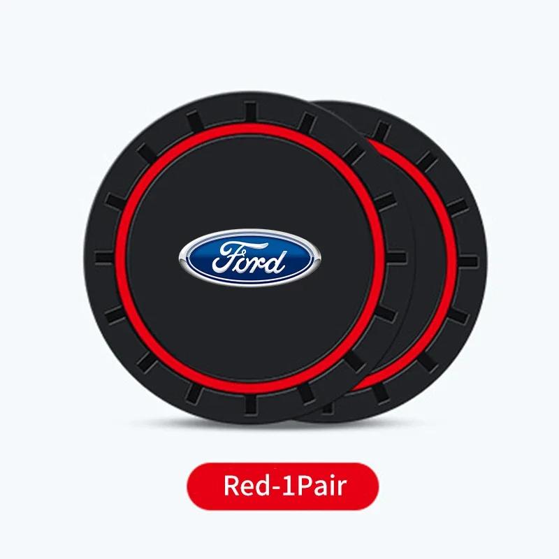 Car Sticker 2026 Ford Silicone Car Coaster Mat Water Cup Cushion Anti Slip Pad For Ford Fiesta Ranger Mondeo Escape Ecosport Fus