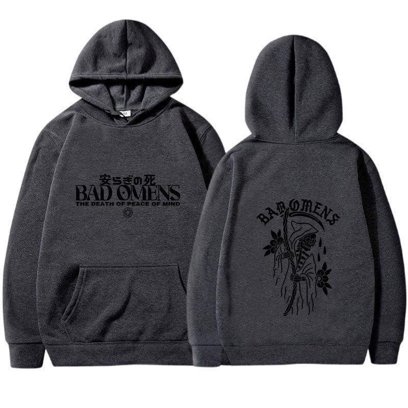 Свитер Bad Omens Группа Музыкальный Тур Худи Мужской и Женский С принтом Повседневный Свободный Свитер