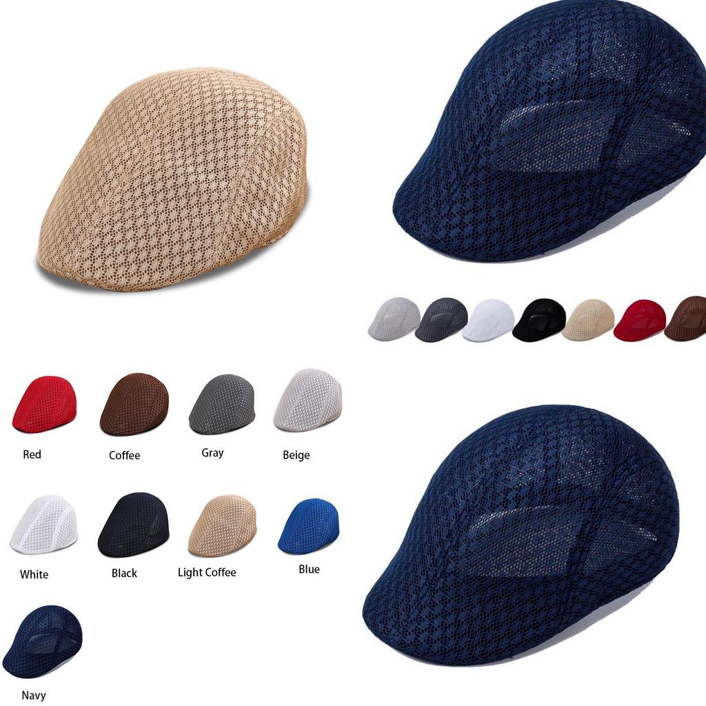 Элегантный и неподвластный времени летний мужской берет из дышащей сетки для непринужденного стиля