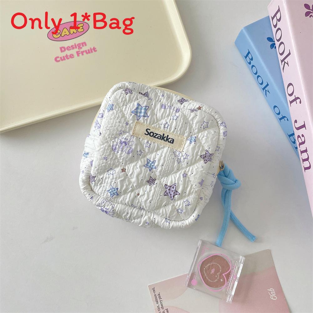 Modern Polyester Sanitary Pad Storage Bag With Multifunctional Design For Girls Daily Travel