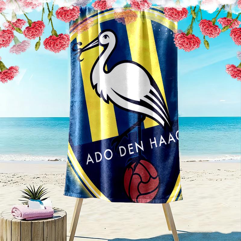 Пляжное полотенце с принтом ADO Den Haag, большое, мягкое, быстросохнущее, для пляжа, кемпинга, плавания