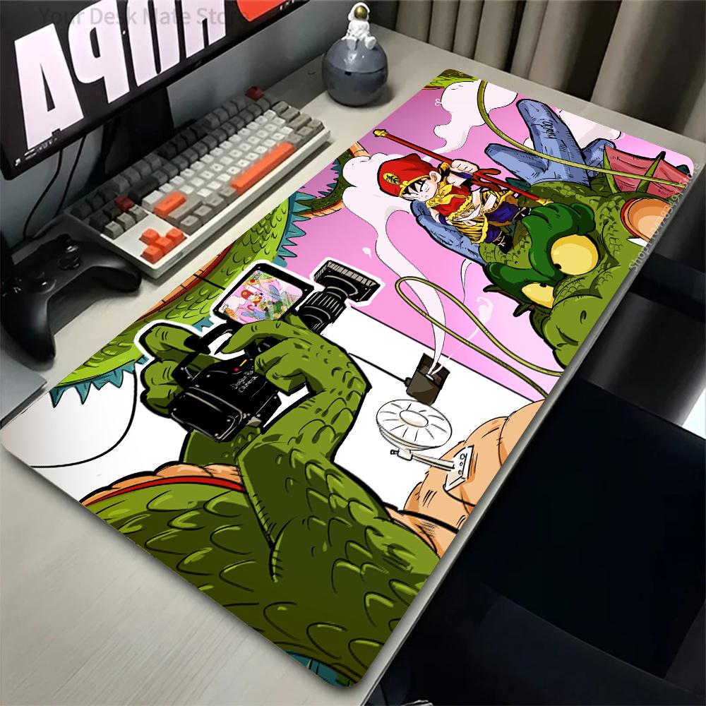 Mouse Pad Gamer Computer Accessories Black and White Manga Keyboard Pad Laptop Anime Dragon Ball Desk Mats Goku Gamming Mousepad
