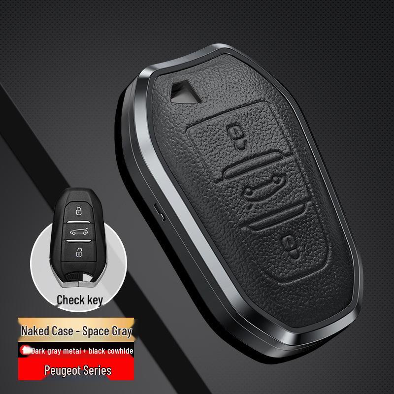 Key Cover & Keychain for Dongfeng Peugeot Models: 308, 207, 301, 408, 508, 2008, 3008