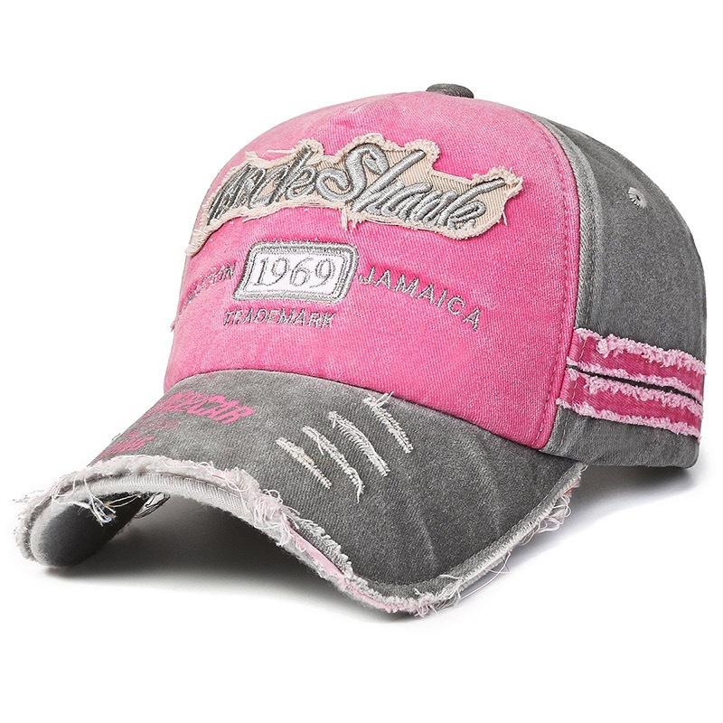 Style Street Urban Hop Hip Snapback Adjustable Women For Hat Visor Casual Stitching Embroidered Shark Cotton Pure Letterings Alphabet Large Cap Trendy