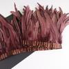 10Meters Rooster Tail Feathers Trim 25-30Cm Coque Feathers Trimming For Handiwork Crafts Carnival Dress Skirt Costumes Plumes