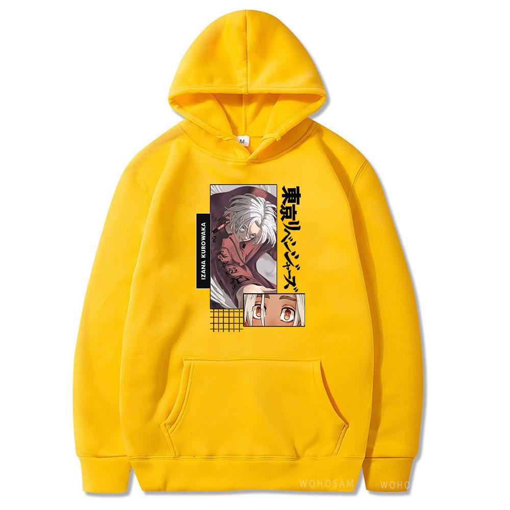 Kurokawa Izana Graphic Printed Hooded Tokyo Revengers Anime Streetwear Men Women Zip Up Hoodies Harajuku Sweatshirt Zip Jacket