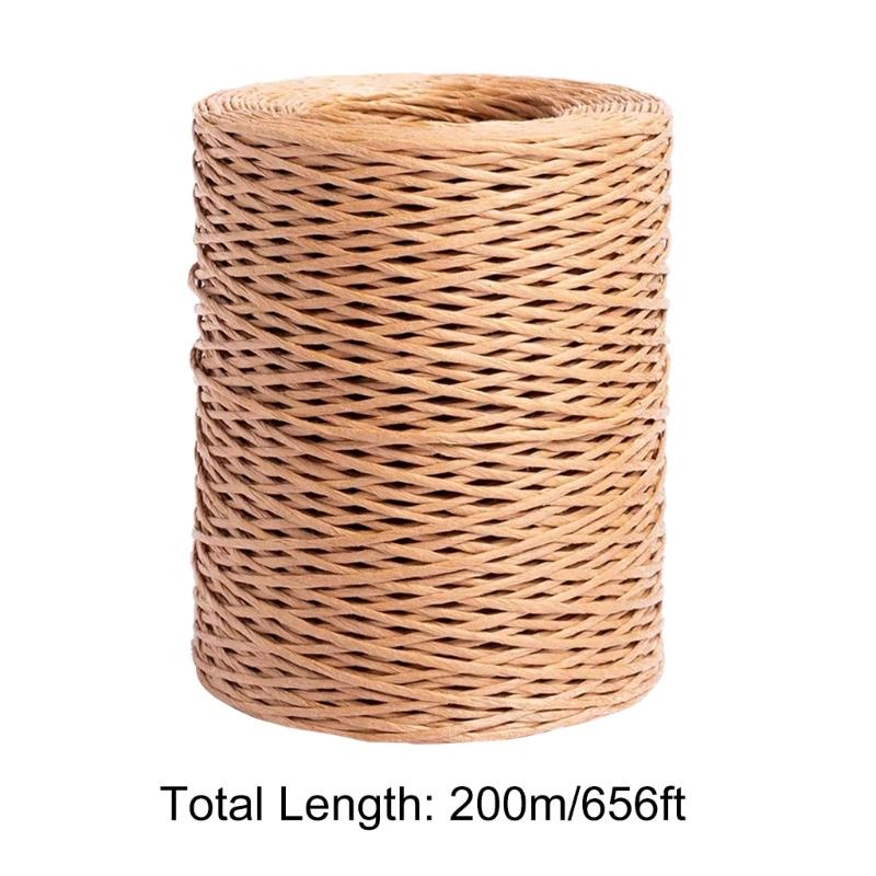 Jewelry Packaging Wire DIY Paper Rope Paper Wire Natural Paper Cord Decorative Wire for Gift Wrapping Flower Arrangement