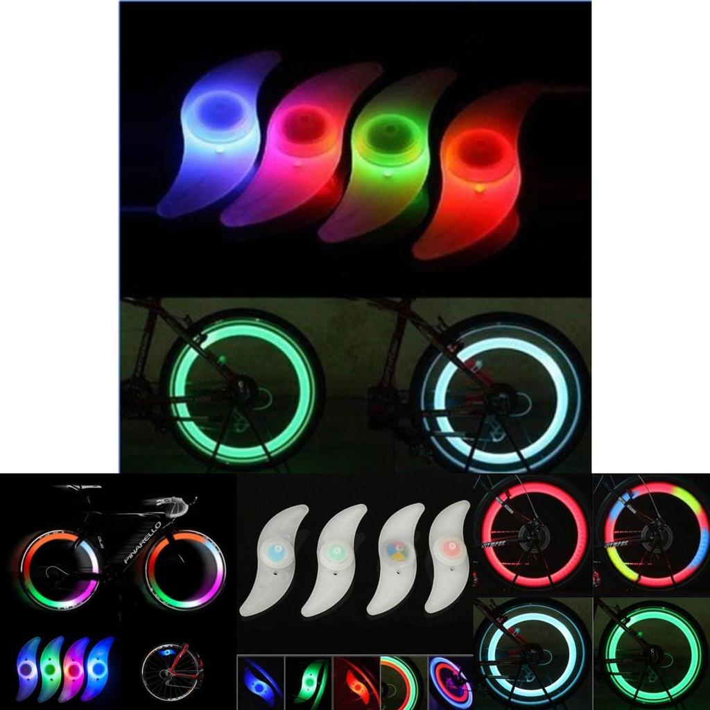 Яркие спицевые огни для горных велосипедов, красочный АБС-материал, с постоянным и мигающим режимами