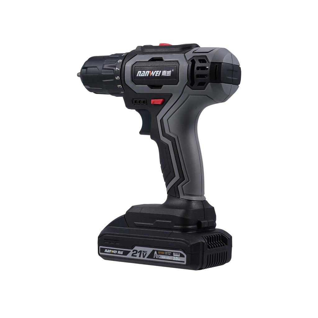 Electric Drill Sets Dual Speed Cordless Drill 25+1 Gear Torque Adjustment 10pcs Bit Connector, 9pcs