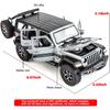 1/22 Масштаб Wrangler, литая под давлением внедорожная модель автомобиля, игрушечная модель автомобиля, 7 открытых дверей, выдвижной игрушечный автомобиль со звуком и светом для детей, коллекция подарков для мальчиков и девочек