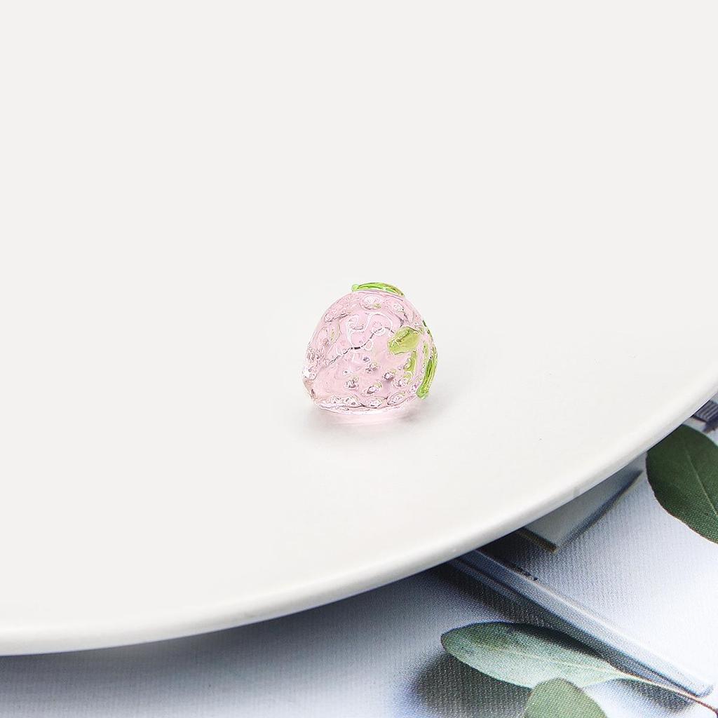 Клубничные глазированные бусины для изготовления украшений своими руками: Браслет, Подвеска, Серьги, Ожерелье, Аксессуары для заколок.