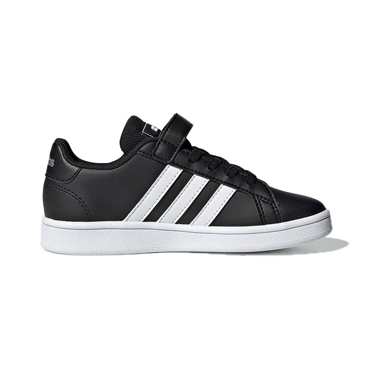 Adidas Neo GRAND COURT Breathable Low top Kids' Skateboarding Shoes Black White Kids' EF0108